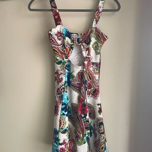 Paisley Print Multicolor Dress